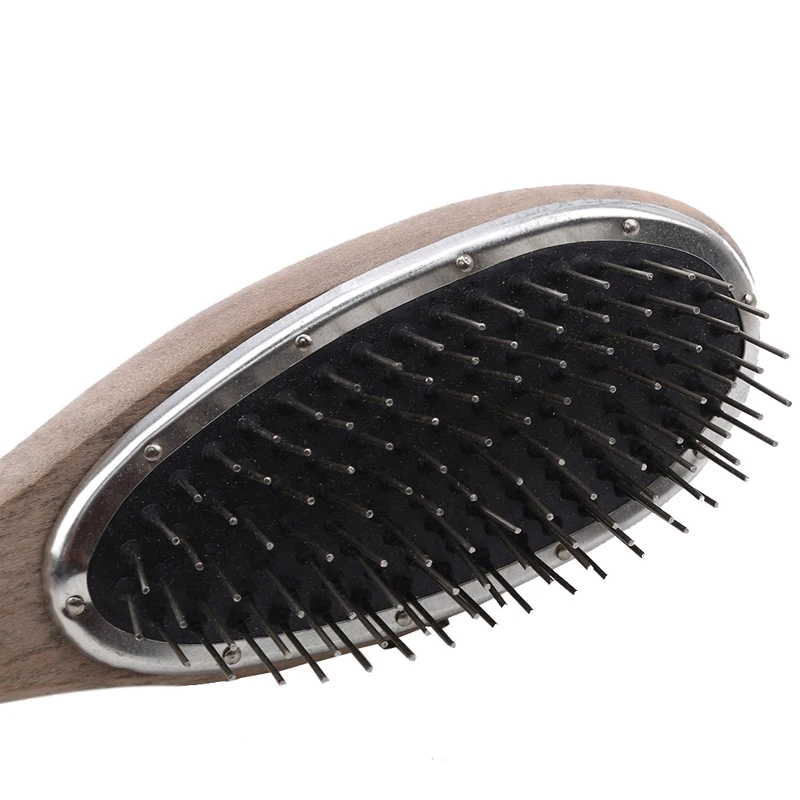 

2020 New 1PC Best Selling Heigh Quality Plastic Wood + Metal Wig Comb Brush anti-static Steel Comb Hairdressing Tools
