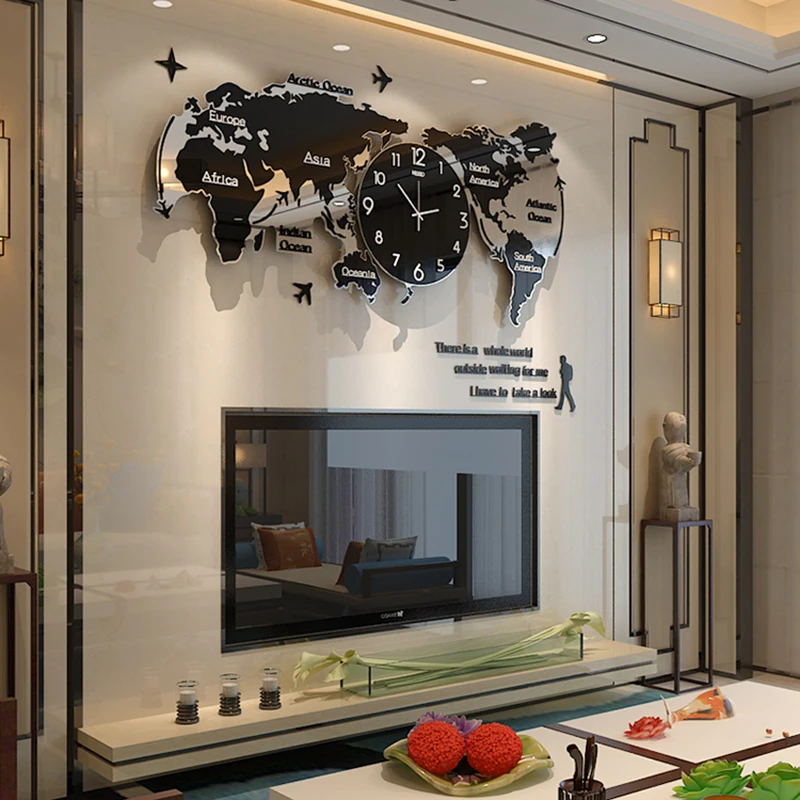 

Luxury Nordic Large Wall Clock Modern Design Living Room Decoration Stylish Modern Silent Wall Watch Home Decor Mural Salon Gift