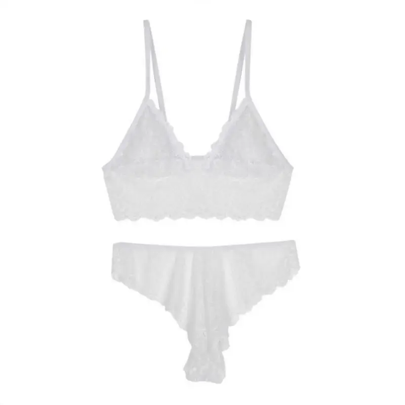 Комплект женского кружевного нижнего белья бесшовный бюстгальтер пуш ап