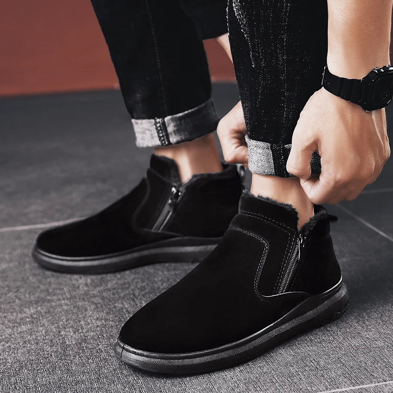 Новинка модные мужские ботинки коллекция 2019 года Мужская зимняя обувь зимние на
