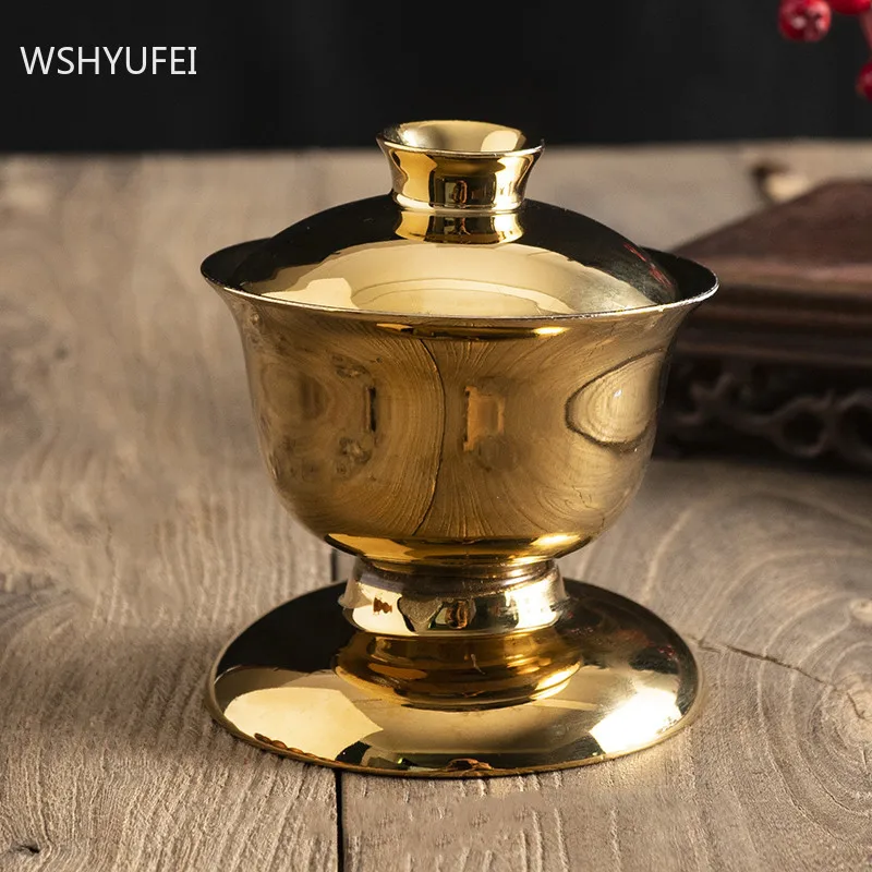

1 pc Chinese Style Holy Water Cup Ceramics God of Wealth Water Mugs Worship Buddha Water Purification Cups Buddhist Supplies