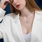 Женское небольшое ожерелье с подвеской под шею, простая цепочка неправильной формы золотистого цвета с крестом геометрического дизайна на шею, корейская бижутерия Gfit