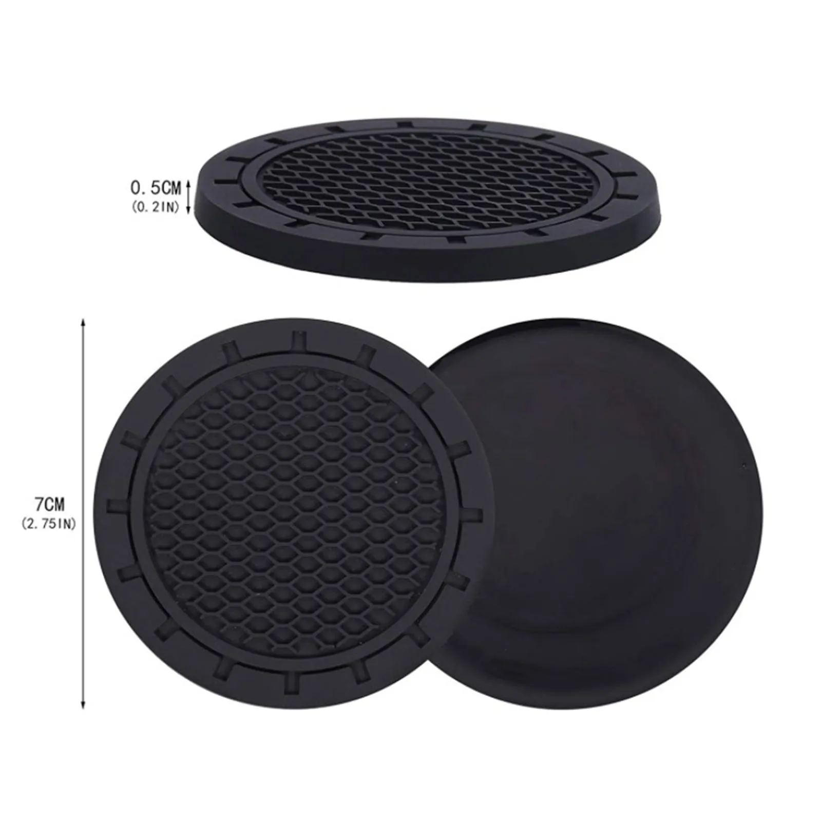 

Car Coaster Waterproof Non Slip Pad Mat 4 PCS Interior Decoration Vehicle Cup Mat Accessories For Most Car Cup Holders Universal