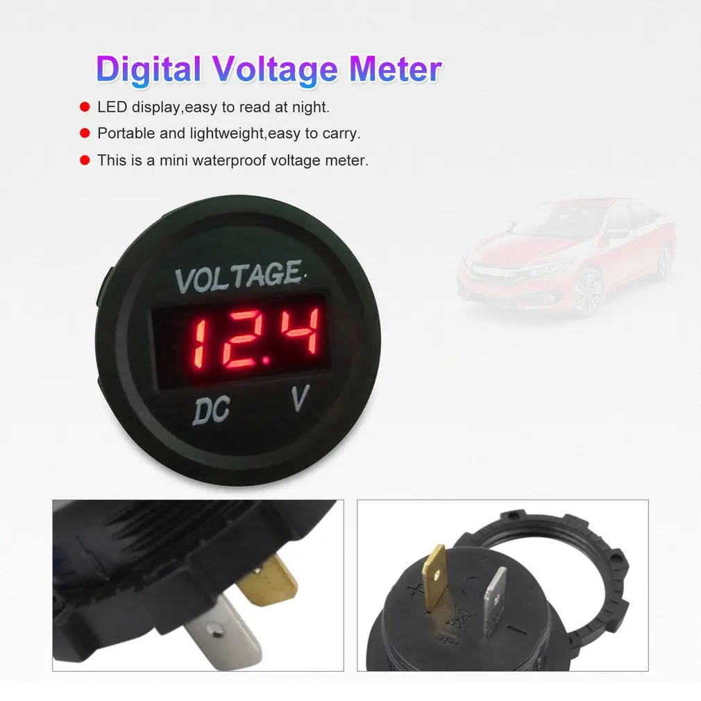 5 48 в красный светодиодный вольтметр Электрический измеритель напряжения