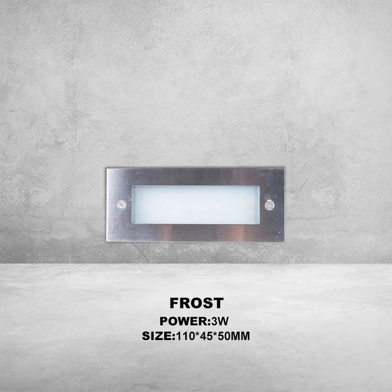 Frosted Kenlux уличный светодиодный лестничный светильник, светодиодный ступенчатый светильник s 3 Вт 110 мм, AC85-265V, алюминиевый, внутренний, водонепроницаемый, встроенный, для лестницы, светодиодный настенный светильник - Испускаемый цвет: Frosted