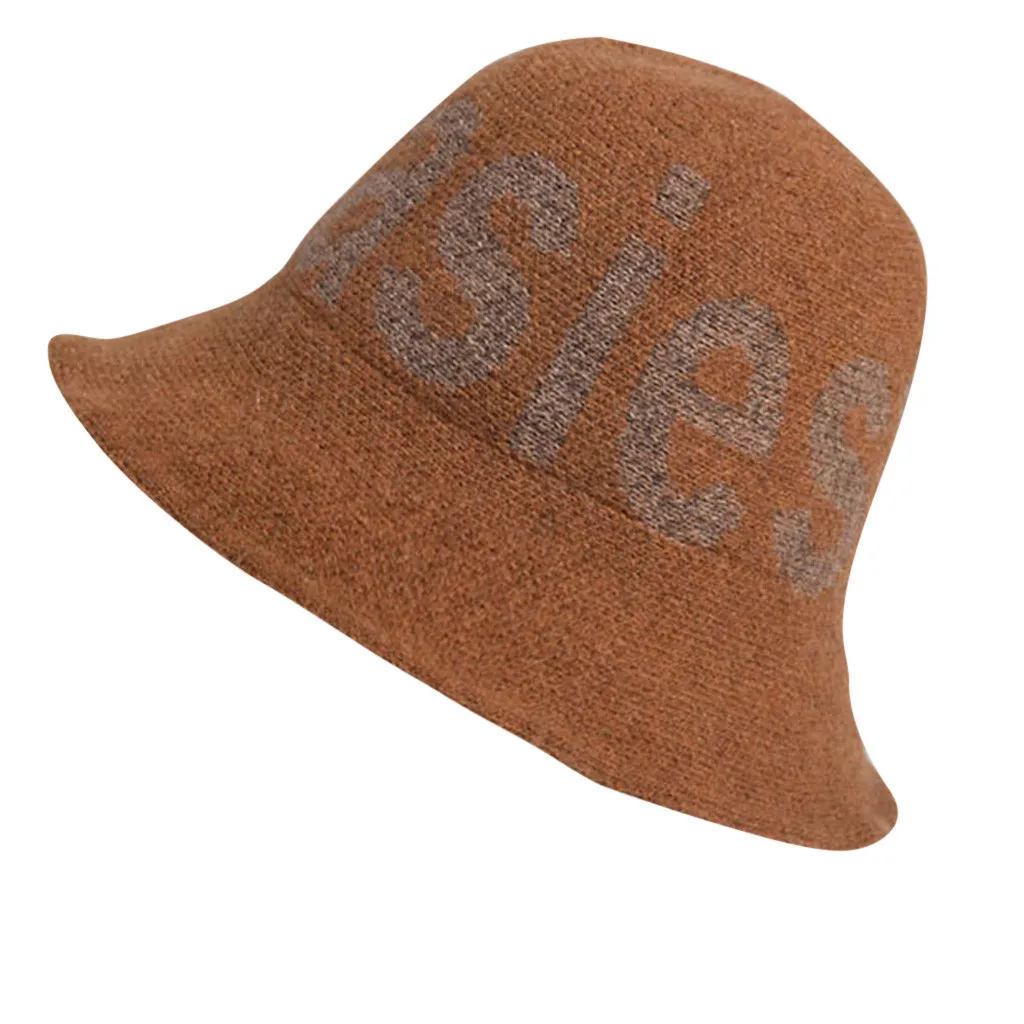 SAGACE популярная разноцветная Женская осенне зимняя шерстяная шапка с буквенным