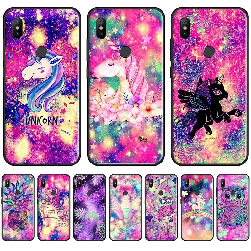 

Rainbow Unicorn Galaxy Phone Cases For Xiaomi Redmi 7 9t 9se k20 mi8 max3 lite 9 note 8 9s 10 pro Soft Silicone Cover Funda