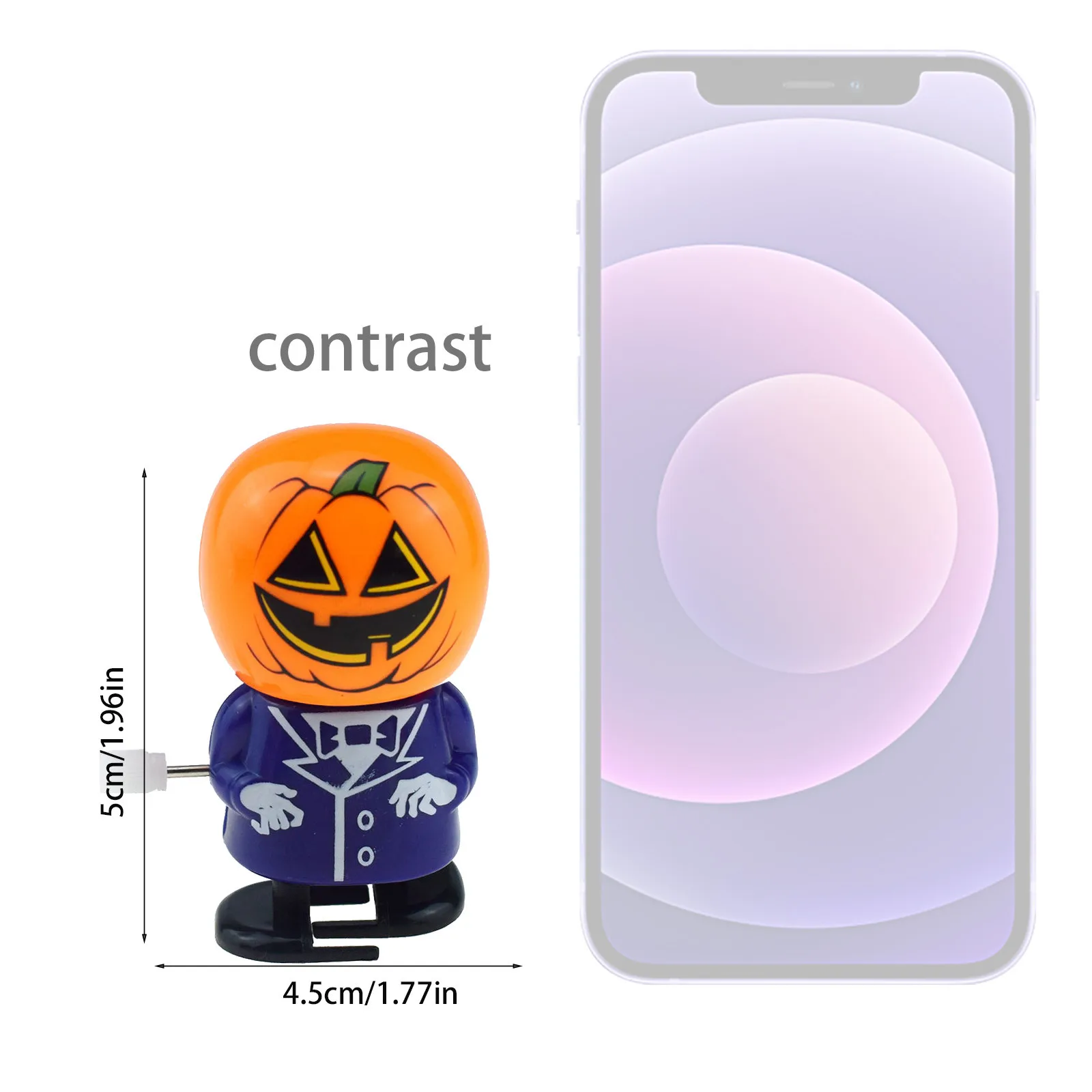 

Random Funny Wind Up Toy Pumpkin Eyes Jump Teeth Ghost Teeth Halloween Kindergarten Gift Happy Halloween party Supplies Kid Gift