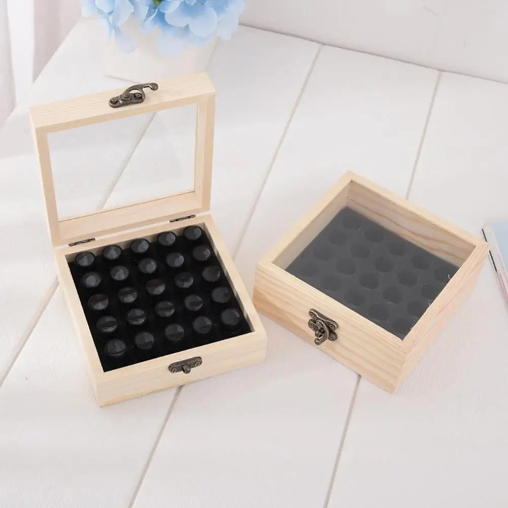 

Essential Oil Case Large Capacity Practical 25 Grids Stylish Aromatherapy Container Boxes Organization