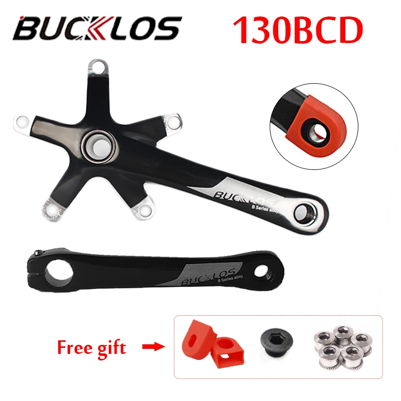 

BUCKLOS Bicycle Round Hole Sprocket 130BCD 170mm Mountain Crank 50T/52T/54T/56T/58T chainring MTB Road bike Cycling Accessories