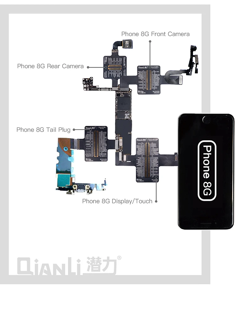Qianli iBridge Тестовый Кабель для iPhone X 8P 8G 7P 7 6SP 6S 6P 6 материнская плата дисплей фолов сенсорная задняя камера ремонт