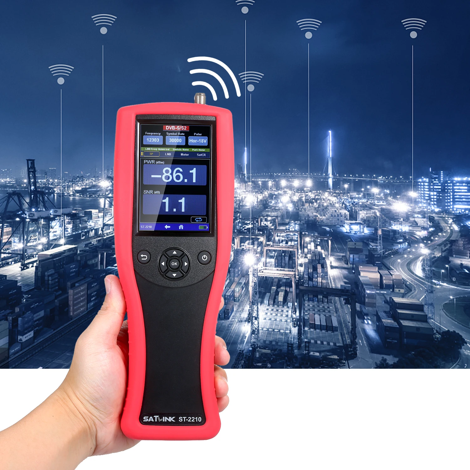 

Satellite Finder 3.95inch TFT Touch-screen Satellite Signal Meter Signal Finder Digital Satfinder Spectrum Analyzer 950~2150MHz