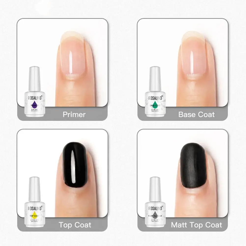 

4Pcs Nails Gel Polish Kit 15ml Top Coat Gel Long-lasting LED UV Gel Color Manicure Polish For Nail Art Gel DIY Nail Art