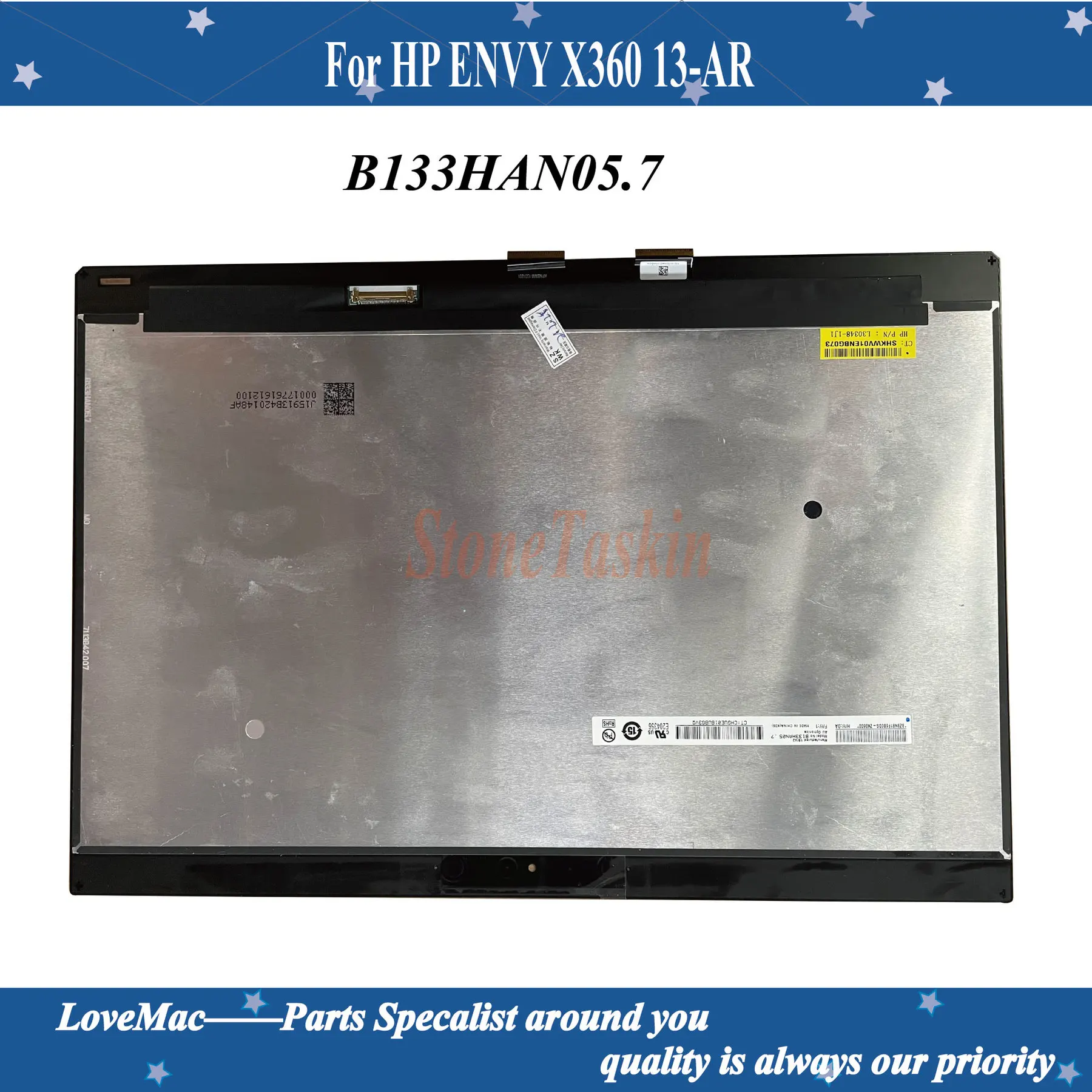 

13.3 Inch Laptop 1920*1080 FHD 13-AR Assembly For HP ENVY X360 13-AR B133HAN05.7 or M133NVF3 LCD Panel Touch Screen Tested
