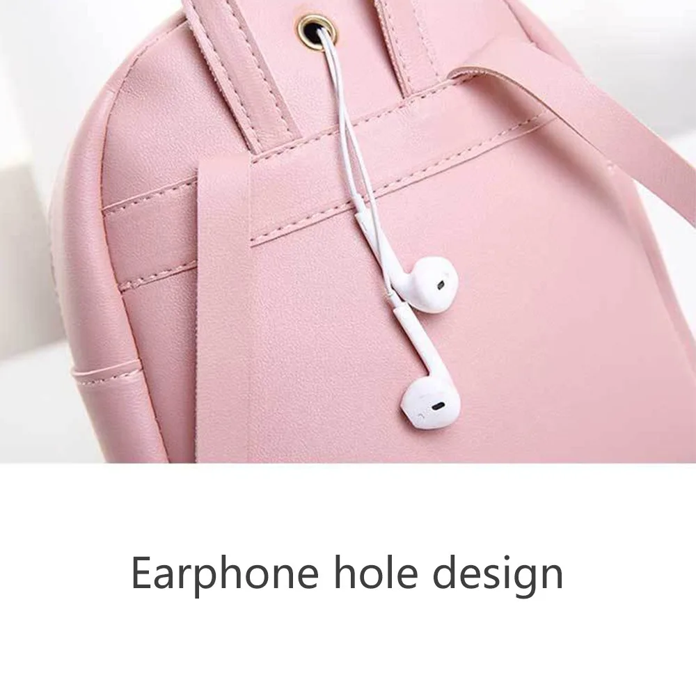

Mini Backpack Women PU Leather Shoulder Bag For Teenage Girls Kids Multi-Function Small Bagpacks Female Ladies School Bags
