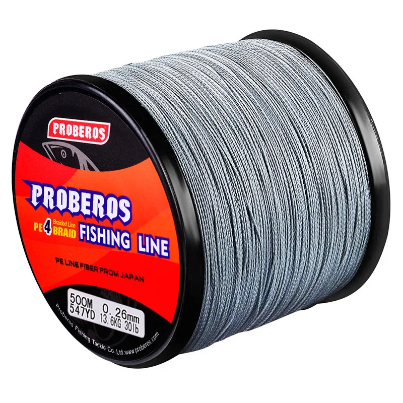 

Fishline 1000M Fishing Line Grey Weaves X4 Braided Line 6LB-100LB PE Multifilament Weaves Line for Bass Pike Fishing Accessories