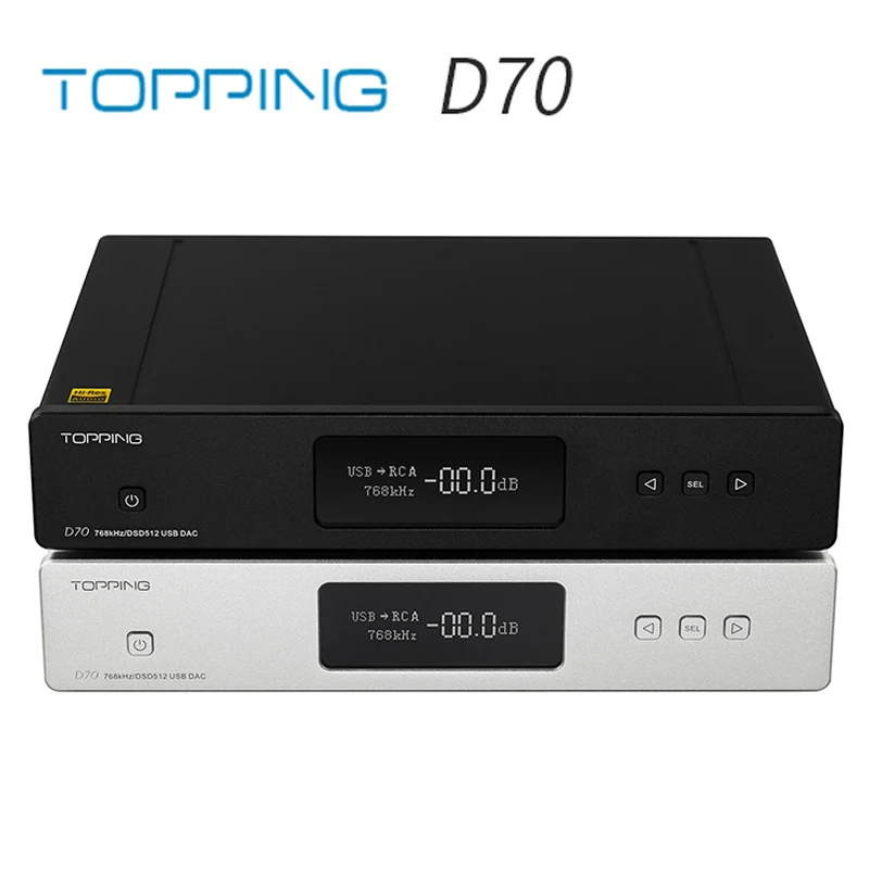 TOPPING D70 AK4497* 2 DAC AK4118 XMOS XU208 DSD512 Встроенный 32 бит/768 кГц Hi-Res аудио с декодером дистанционного управления