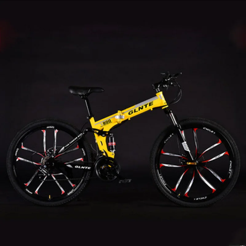 

New StyleFolding Mountain Bike 26 Inches 21 Speeds 24 Speeds 27 Speeds Ten Tires Adult Cross Country