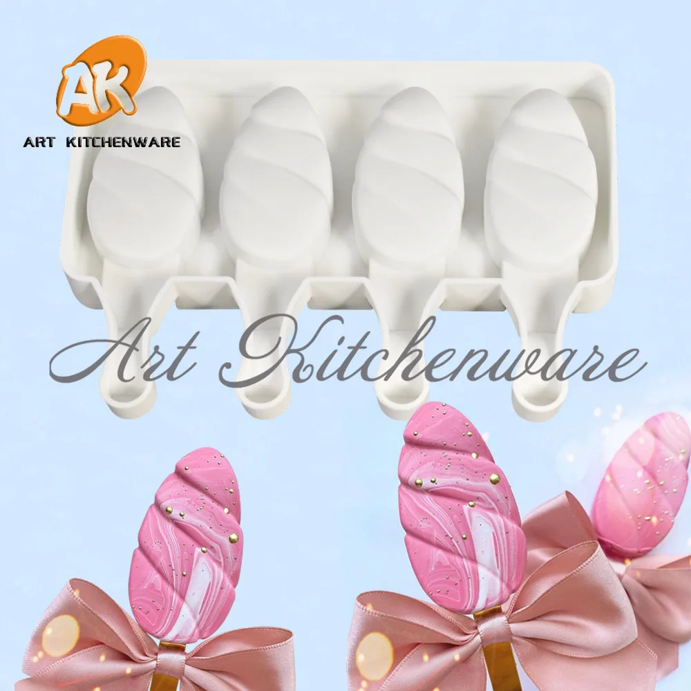 

Силиконовая форма для мороженого с 4 отверстиями, «сделай сам», «мороженое», «мороженое», «сделай сам», инструмент для украшения тортов, кух...