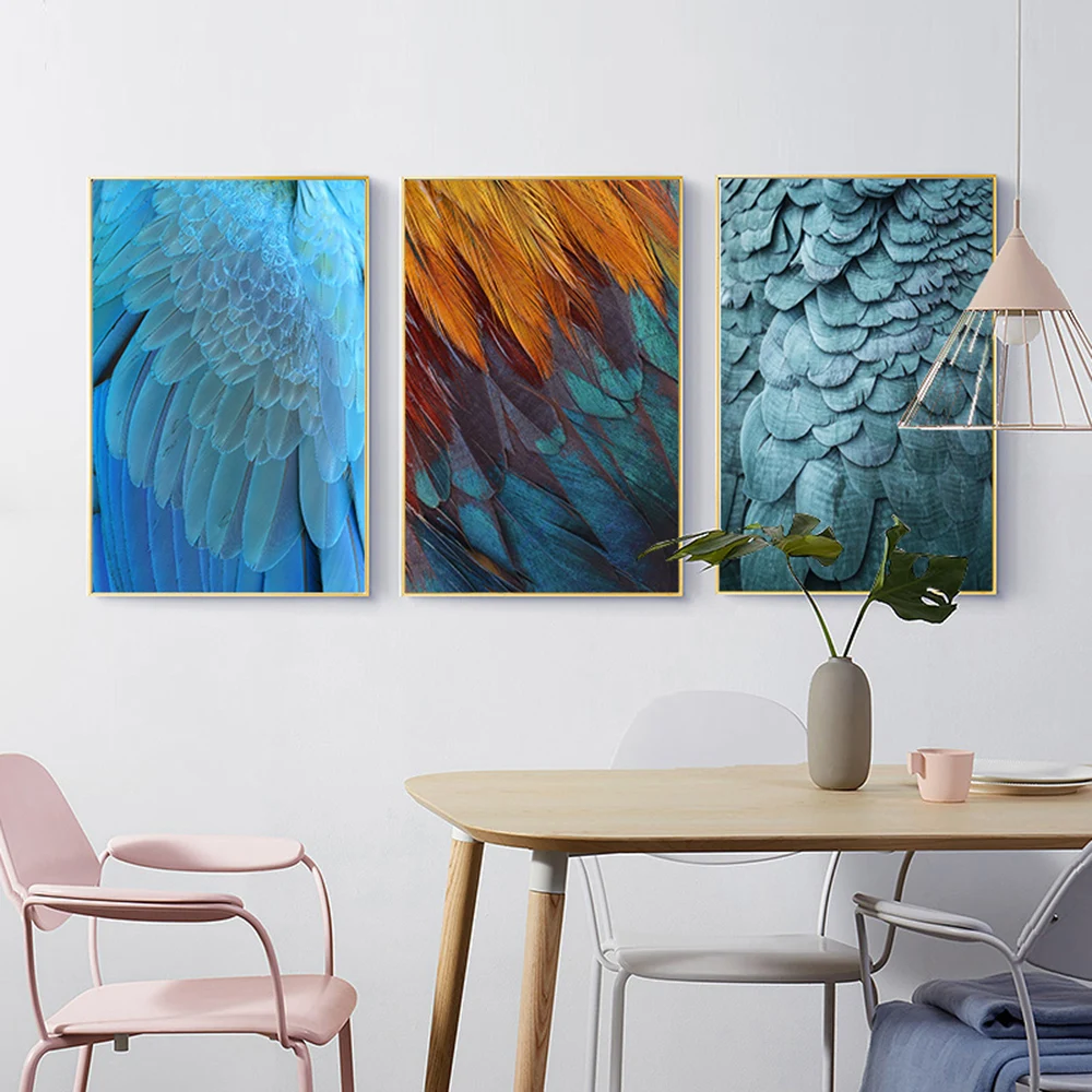 

Nordic Simple Feather Painting Art Decor Canvas Painting Wall Picture Wall Painting Living Room Home Decor