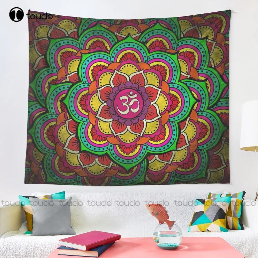 

Psychedelic Galactic Ohm Tapestry Party Tapestry Tapestry Wall Hanging For Living Room Bedroom Dorm Room Home Decor High Quality