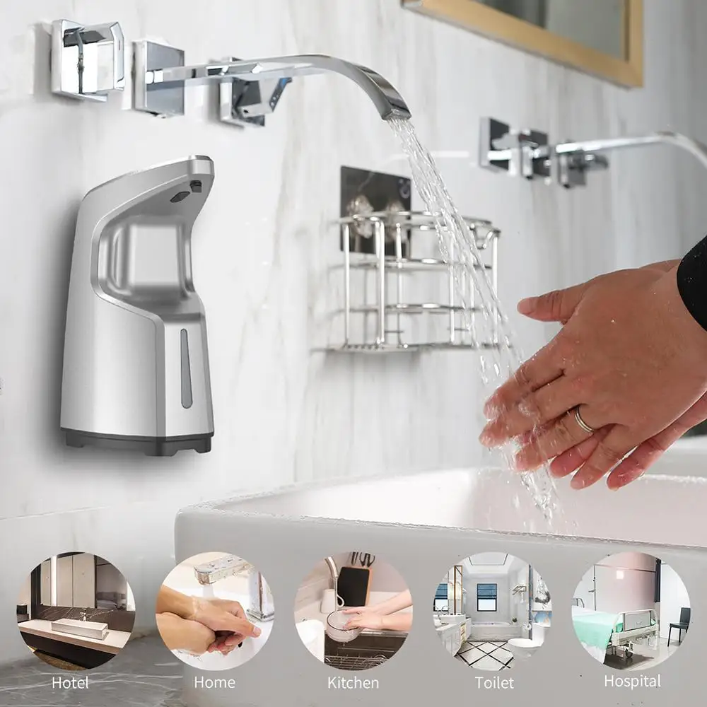 

450ML Automatic Liquid Soap Dispenser Smart Sensor soap dispensador Touchless ABS soap Dispenser for Kitchen Bathroom