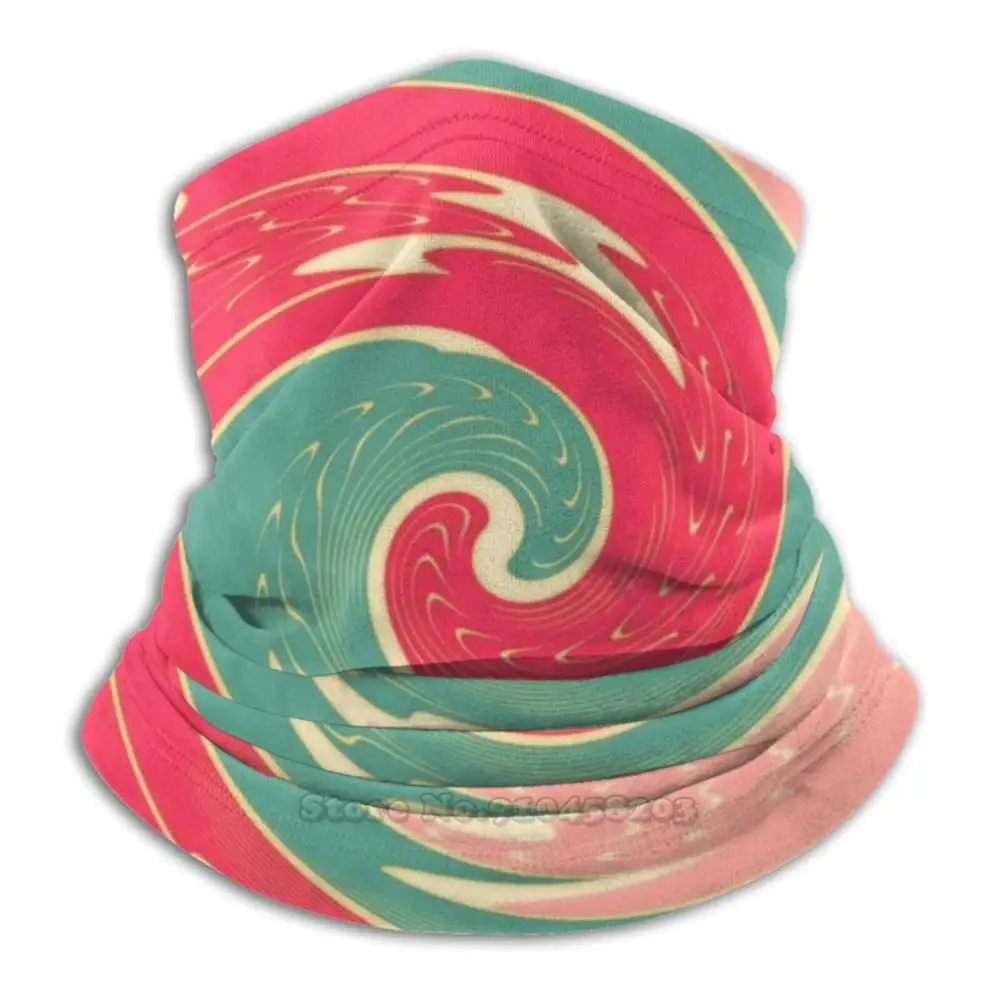 

Бандана-шарф из микрофибры с крупными красными волнами