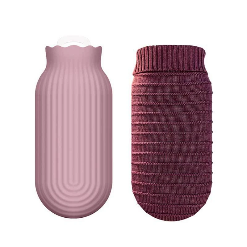 Lilac purple L Силиконовая бутылка для горячей воды, впрыска воды, грелка для рук, горячий компресс, бытовая безопасность, Взрывозащищенная грелка - Цвет: Lilac purple L