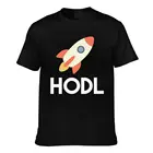 Hodl To The Moon Биткоин футболка BTC большая модная футболка графическая Хлопковая мужская футболка