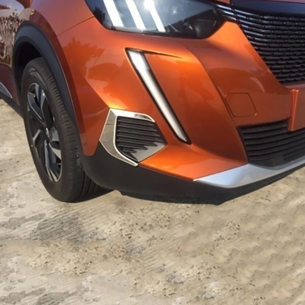 Для передней противотуманной фары Peugeot 2008 ABS хромированные наклейки на переднюю