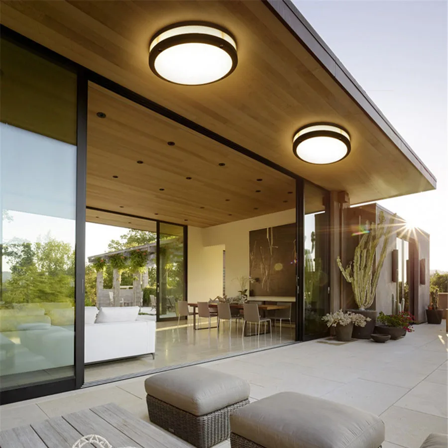 

30W Modern Outdoor Waterproof LED Ceiling Light Outdoor Garden Balcony Bathroom Villa Foyer Ceiling Light