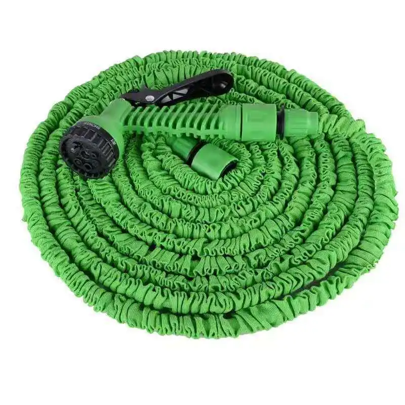 

50Ft/100Ft Hose Telescopic Hose Household Power Spray Nozzle Variable Spray Patterns Gardening High Pressure Water Gun