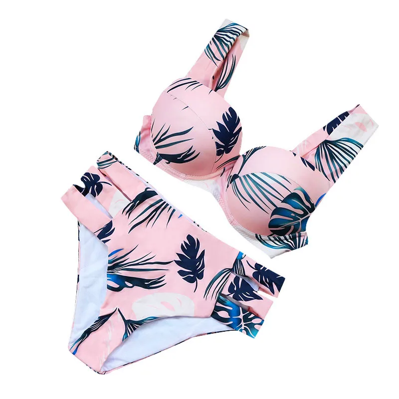 

2021 hot split swimsuit sexy printed bikini suit