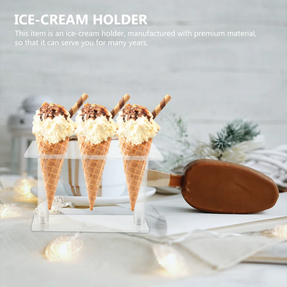

1 Pc Durable Ice Cream Storage Rack Practical Creative Ice Cream Cone Holder