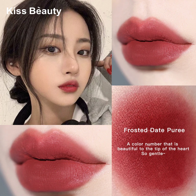 

Kiss Beauty Mist Velvet Lip Glaze Comestic Waterproof Longlasting No Fading Liquid Lipstick Lip Gloss Sexy Lip Makeup TSLM2