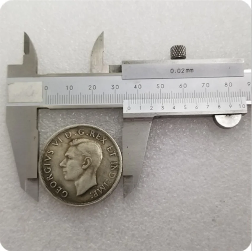 

Canada One Dollar Replica Silver Coins -/- GEORGIVS VI D .G : REX ET IND:IMP: -/- Copper Plating Tokened Retro Craft Gift