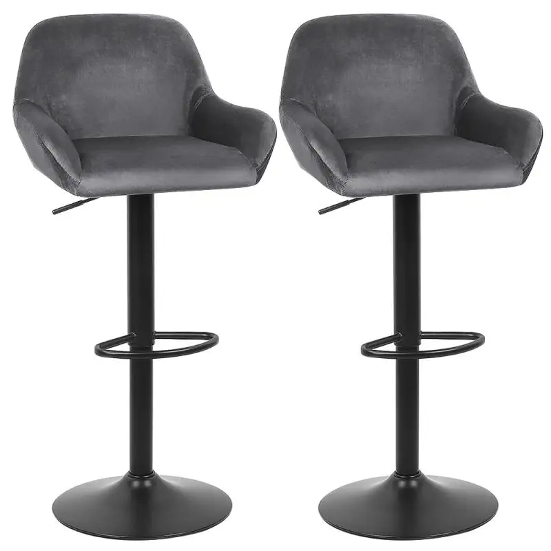 

2 шт./компл. скандинавские барные стулья с регулировкой высоты подъема, барные стулья, спинка, тканевая поверхность, гостиная, стандарт HWC