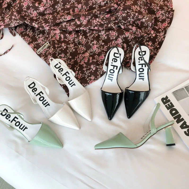 MONMOIRA/пикантные босоножки на высоком каблуке с острым носком женские шлепанцы из