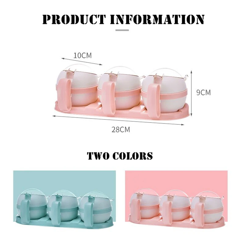 3 шт. сферические коробки для приправ диспенсер визуальная звезда специй с ложкой