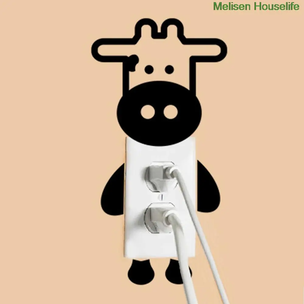

1 Pcs Diy Cute & Funny animal cow switch stickers Wallpaper decorating bedroom home decoration