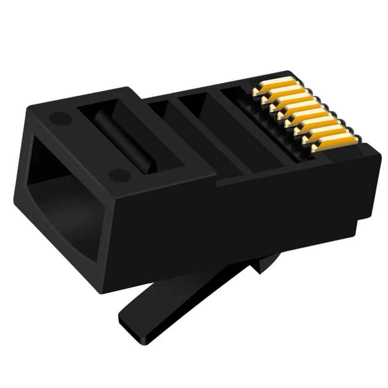 Модульный коннектор кабеля Ethernet RJ45 Cat5e 8P8C 100 шт. прозрачный штекер 50u обжимные