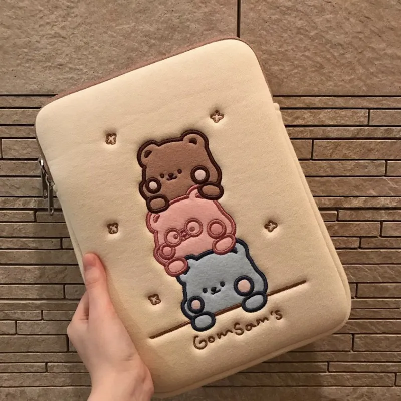 

Cute Tablet Case For Girls Korea 11 12 13 10.5 inch Travel Business Mac Case Kawaii Protective Cover Laptop IPad Bag MO309