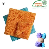 bear family 2pcsset super absorbent cleaning cloth soft fluffy microfibers for household cleaning microfiber rags table 3535cm