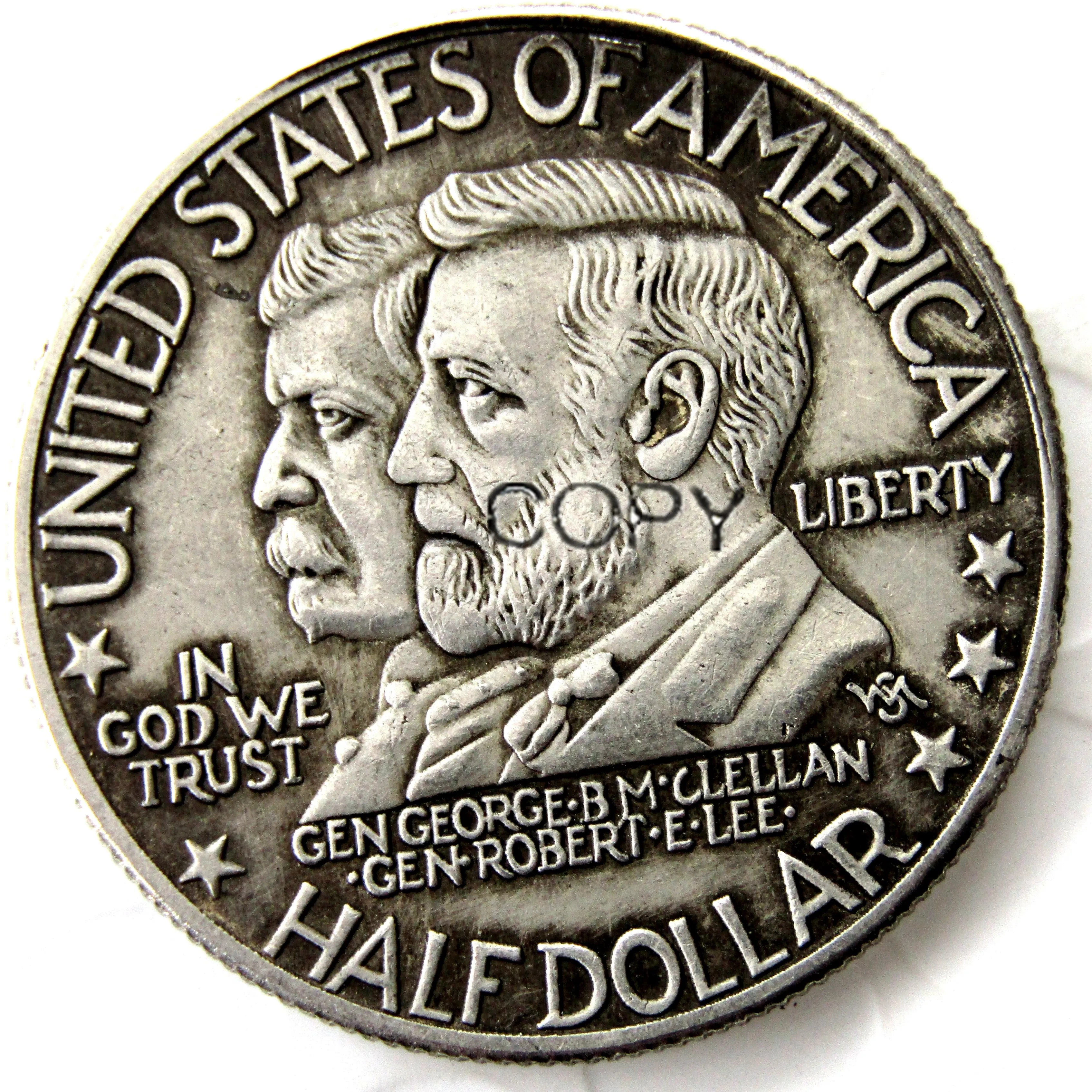 

1937 Antietam половина доллара Посеребренная копия монеты