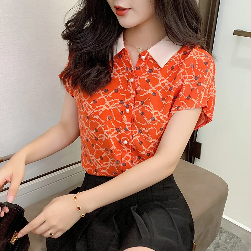 COIGARSAM милая блузка с коротким рукавом женская новая летняя шифоновая панелями