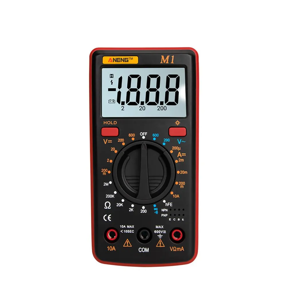 Автомобильный цифровой мультиметр с подсветкой Ac Dc Амперметр Вольтметр Ом