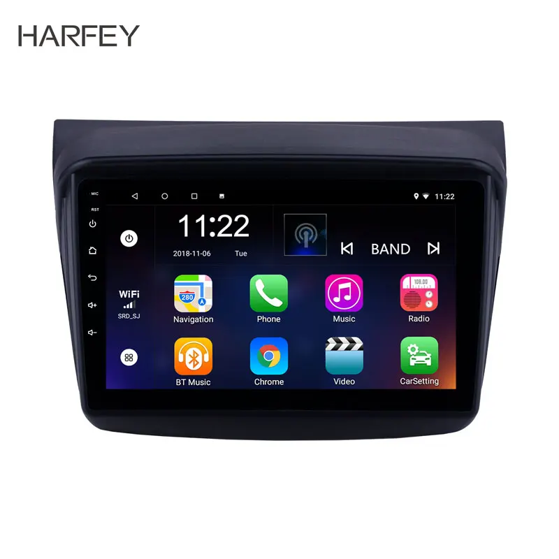 Harfey Android 9 0 головное устройство GPS Автомобильный плеер для Mitsubishi Pajero Sport/L200/2006 +