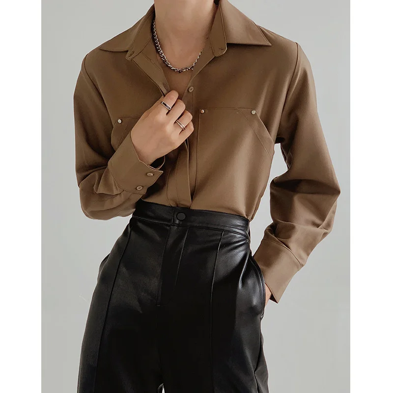 

Spring and Autumn New Style High Street Style Long-sleeved Shirt Female Niche Temperament All-match Loose Top Ustyle0365