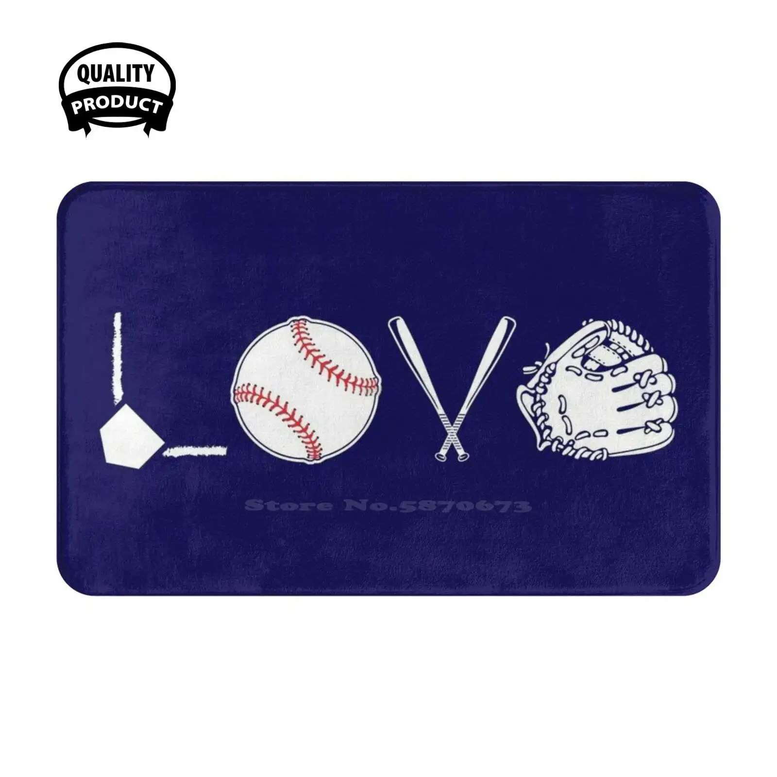 Люблю бейсбол! Мягкая подушка домашний коврик дверной раньше бейсбольный крутой
