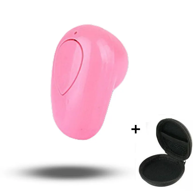 pink with bag S520 мини беспроводные Bluetooth наушники спортивный динамик гарнитура стерео невидимый наушник с микрофоном для samsung Xiaomi всех телефонов - Цвет: pink with bag
